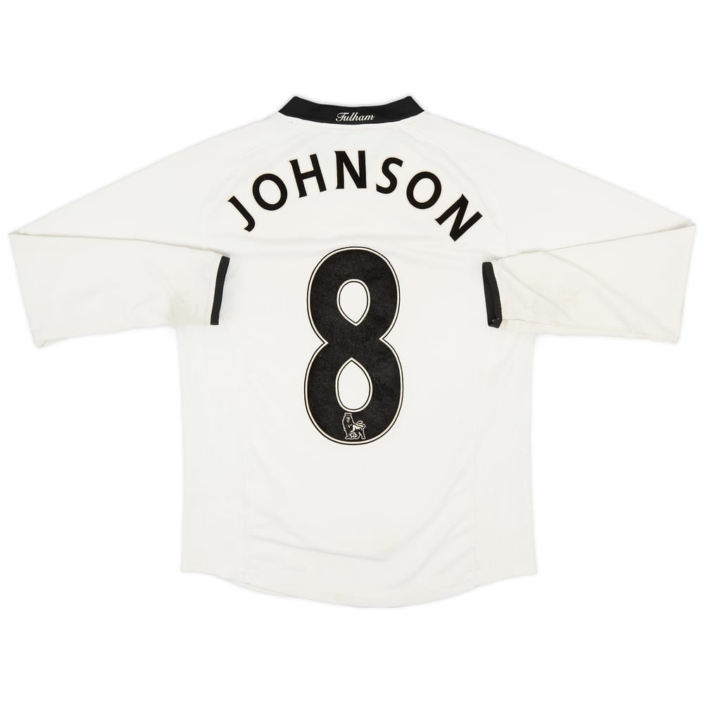 2008-09 Fulham Home L/S Shirt Johnson #8 - 6/10 - (L.Boys)