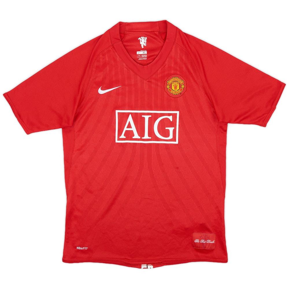 2007-09 Manchester United Home Shirt - 5/10 - (XL.Boys)