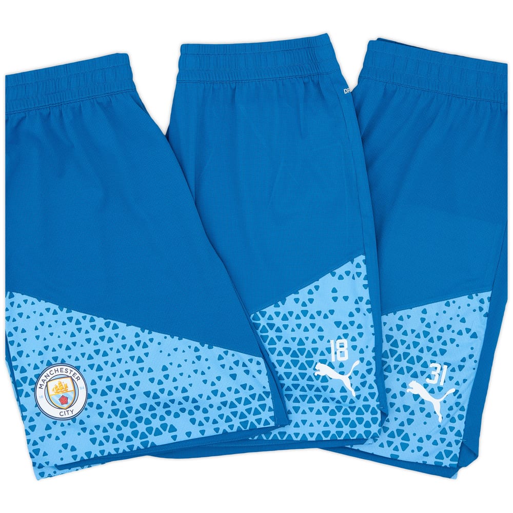 2023-24 Manchester City Player Issue Training Shorts # - 7/10 - (L)