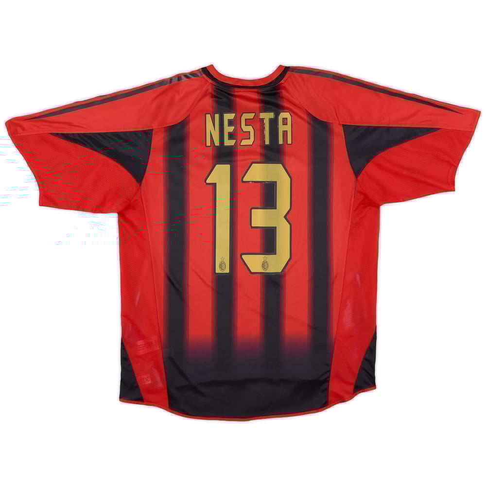 2004-05 AC Milan Home Shirt Nesta #13 - 6/10 - (L)