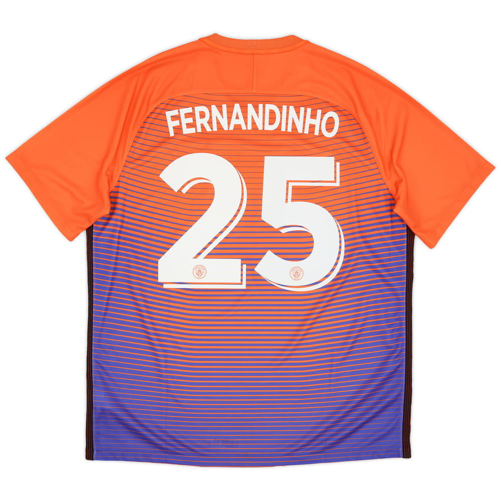 2016-17 Manchester City Third Shirt Fernandinho #25 (XL)