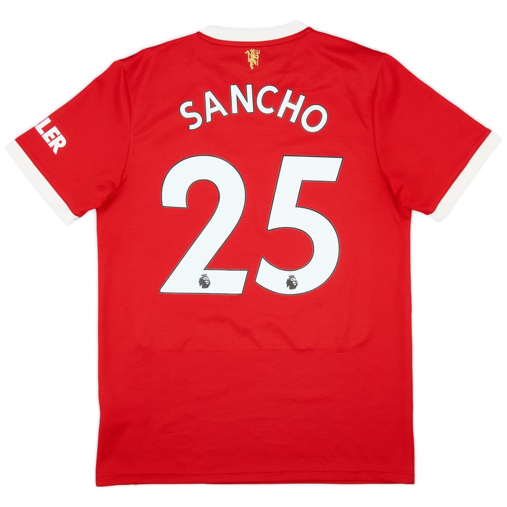 2021-22 Manchester United Home Shirt Sancho #25 - 9/10 - (M)