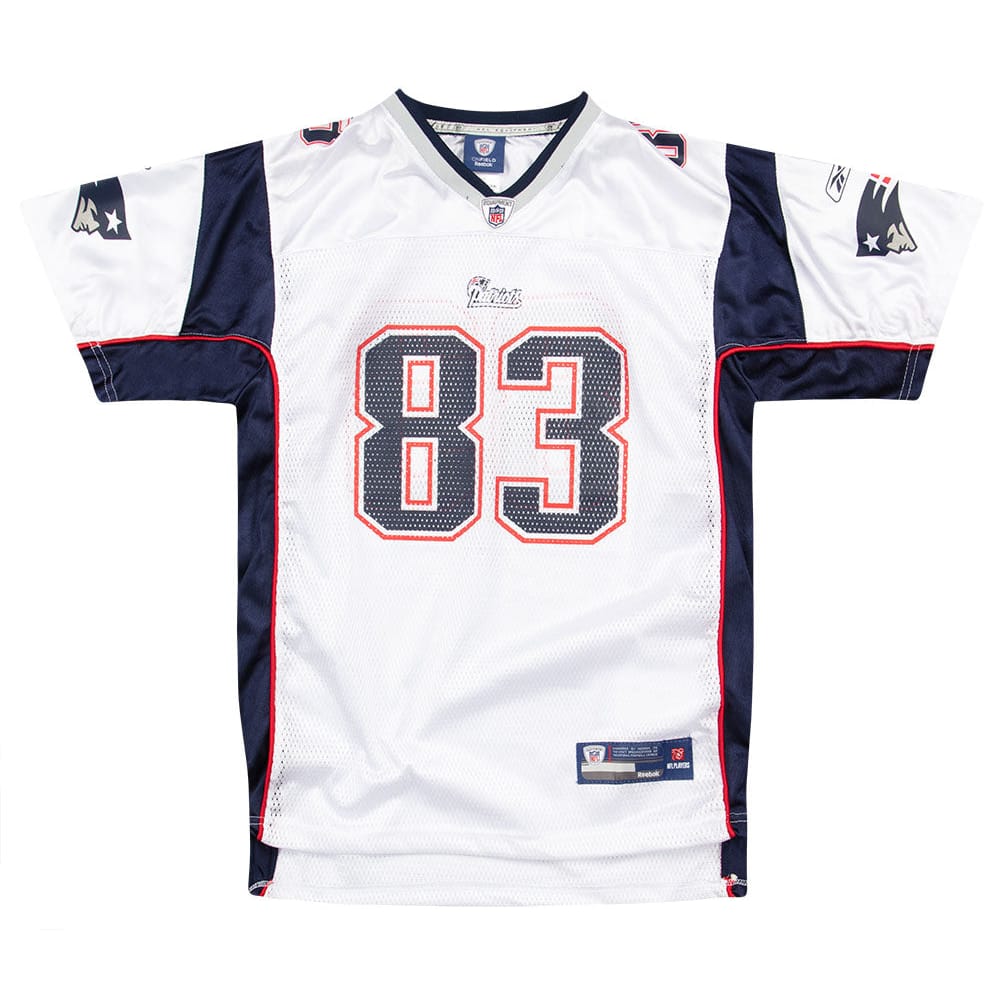 2008-11 New England Patriots Welker #83 Reebok On Field Jersey (Away) Y