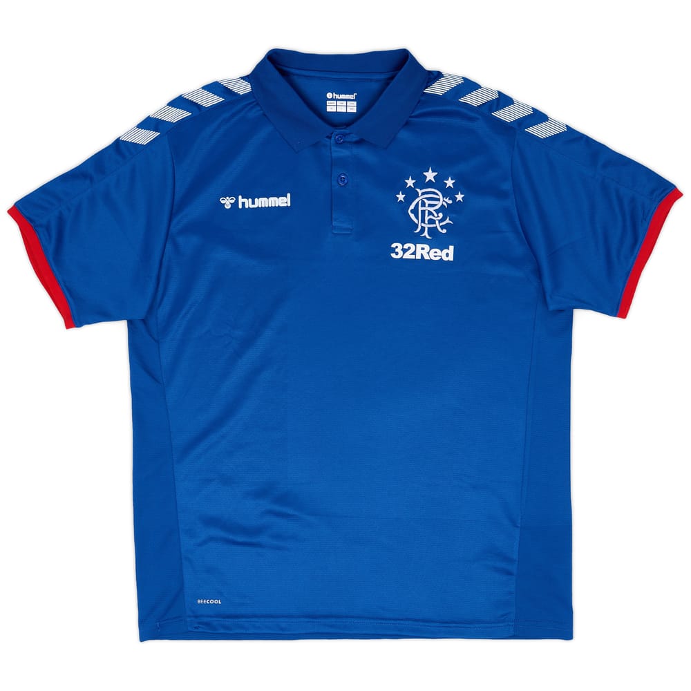 2018-19 Rangers Hummel Polo Shirt - 8/10 - (XL)