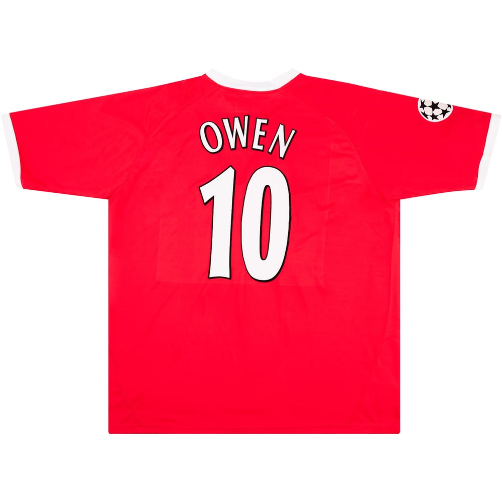 2002-03 Liverpool Match Issue Champions League Home Shirt Owen #10