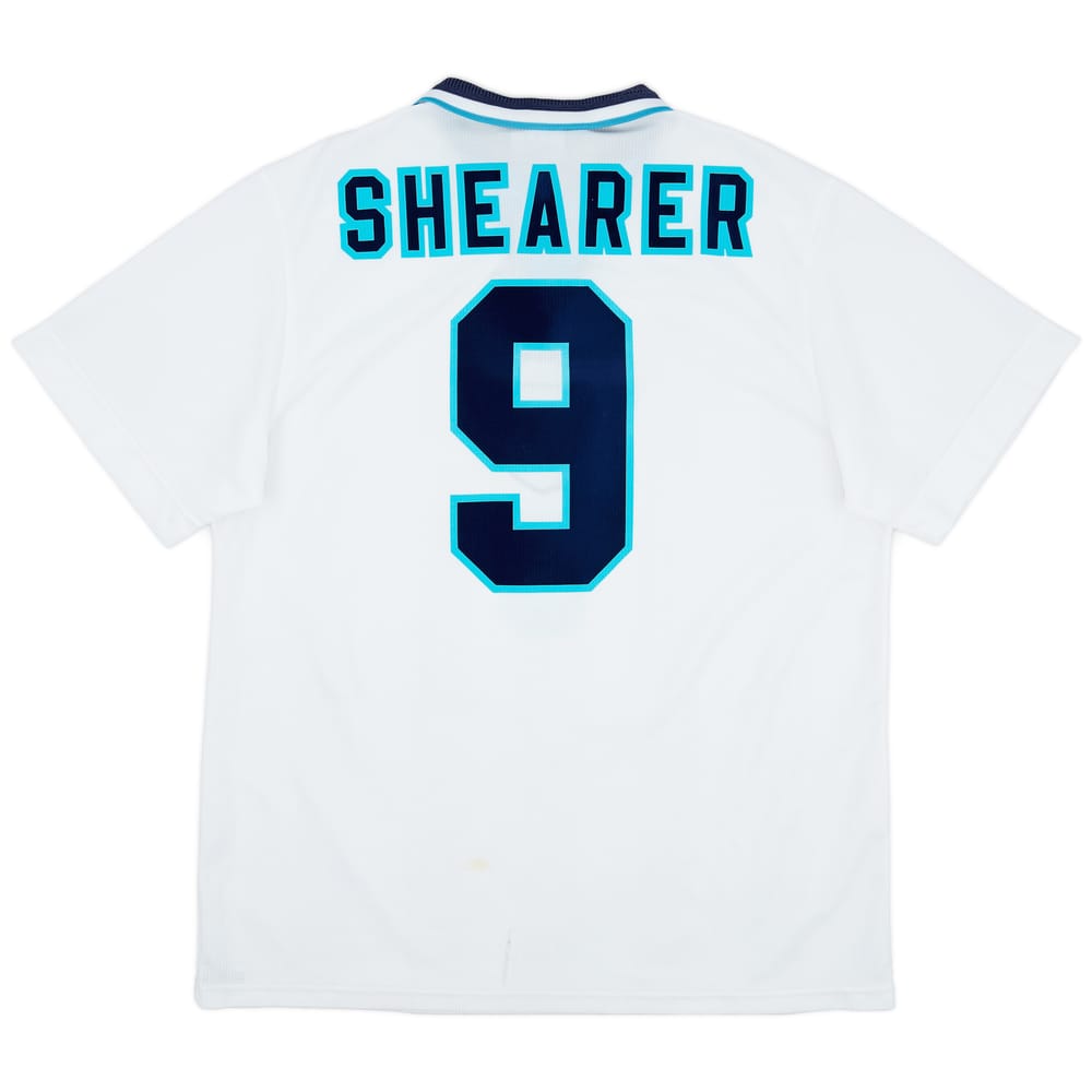 1995-97 England Home Shirt Shearer #9 - 8/10 - (XL)