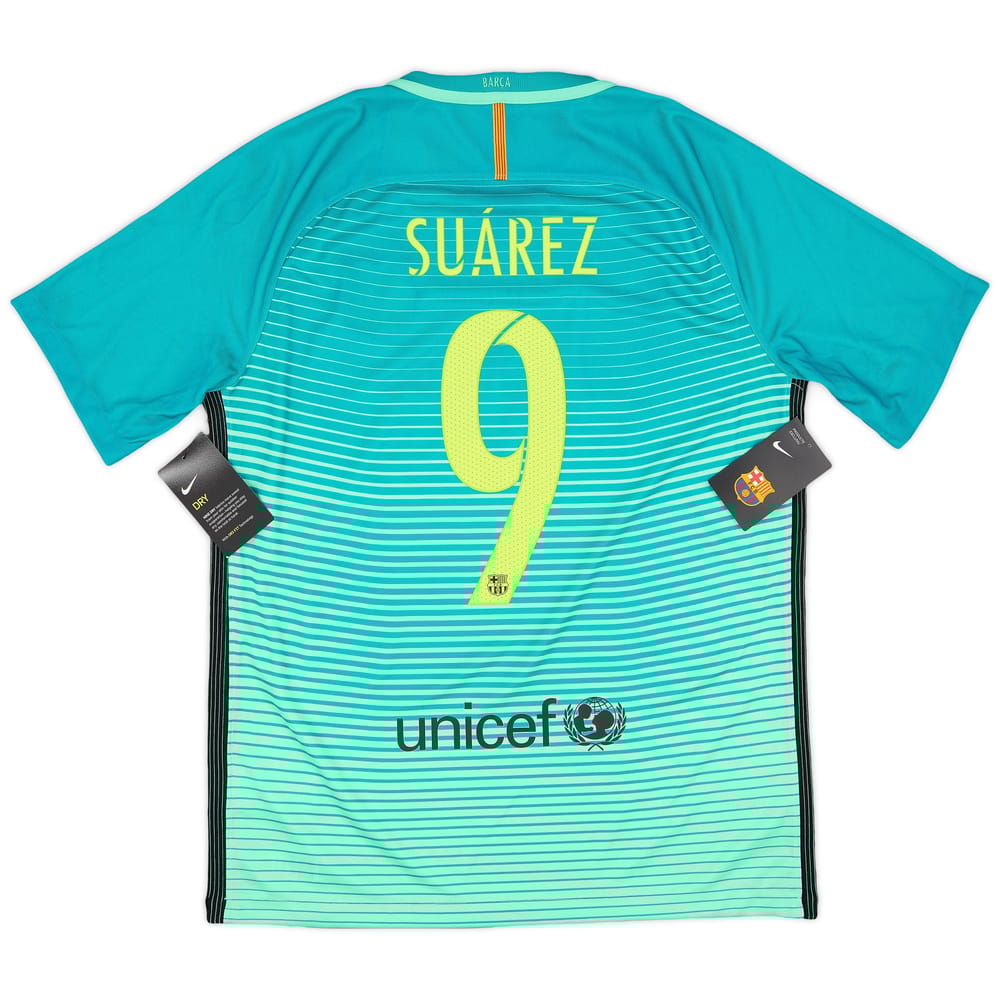 2016-17 Barcelona Third Shirt Suarez #9 (M)
