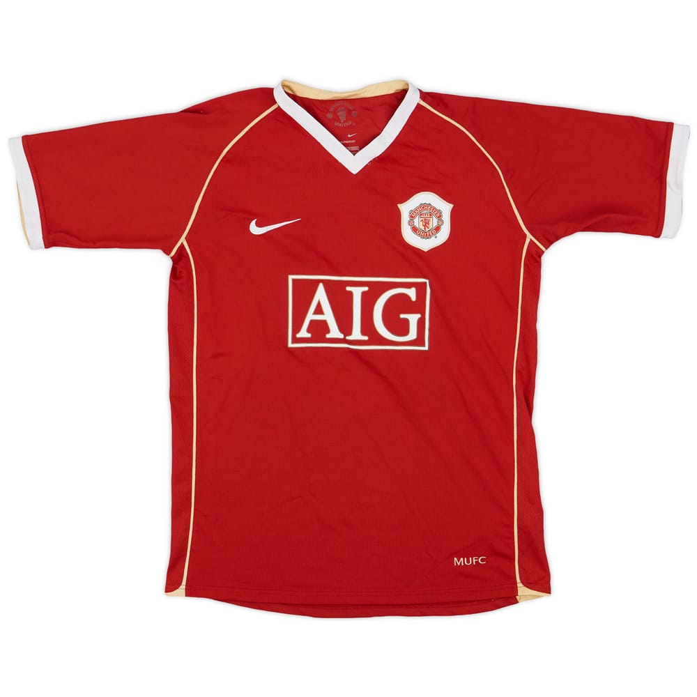 2006-07 Manchester United Home Shirt - 9/10 - (XL.Boys)