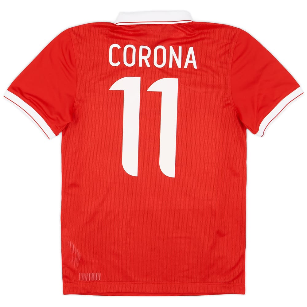 2014-15 FC Twente Match Issue Home Shirt Corona #11