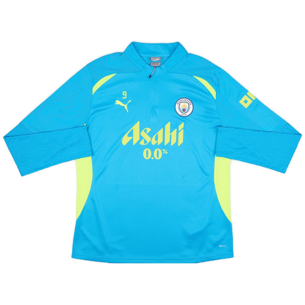 2024-25 Manchester City Player Issue 1/4 Zip Training Top #9 (Haaland) - 9/10 - (XXL)