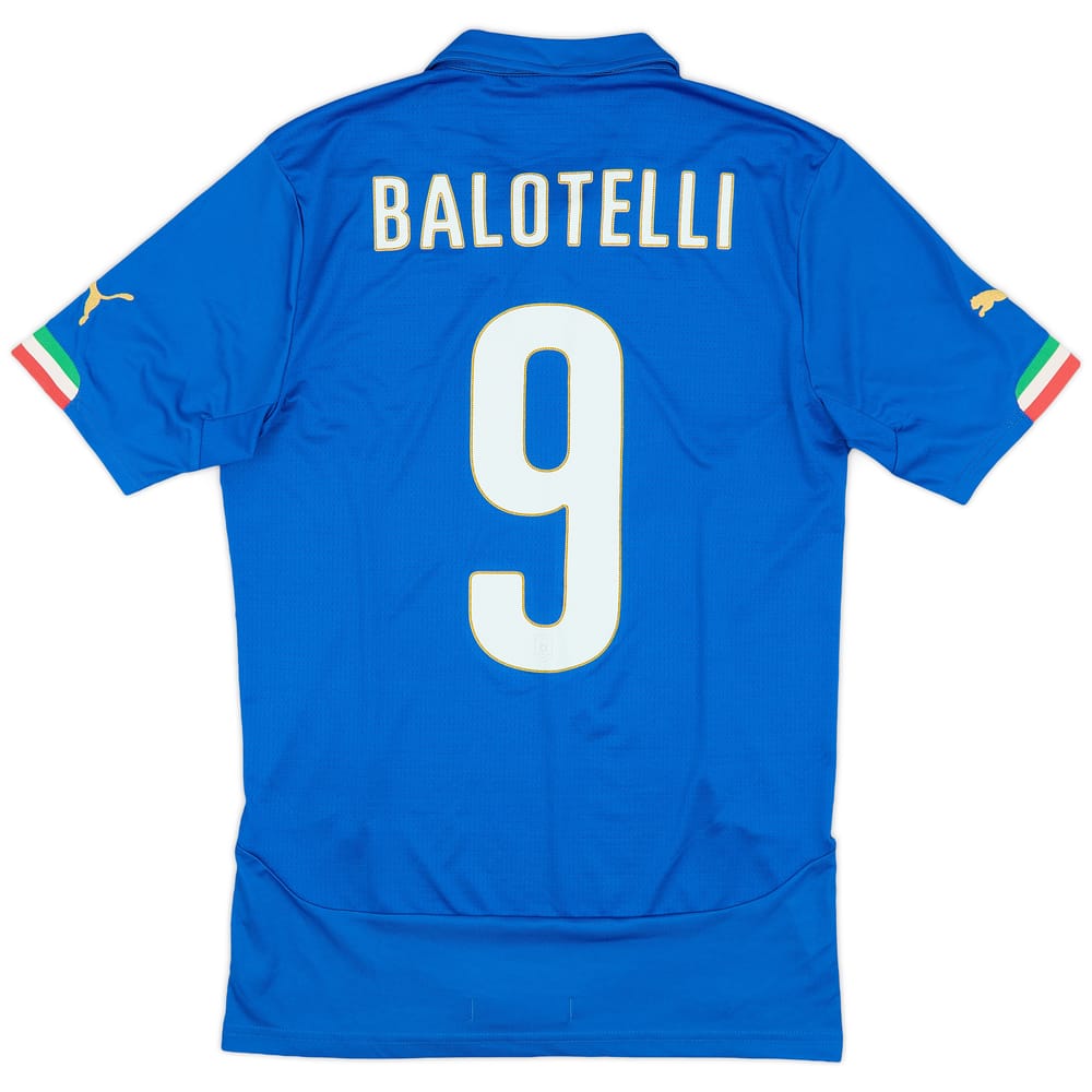 2014-15 Italy Home Shirt Balotelli #9 - 8/10 - (S)