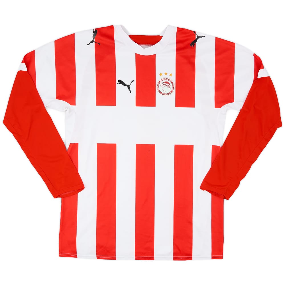 2006-07 Olympiakos Home L/S Shirt - 8/10 - (XL)