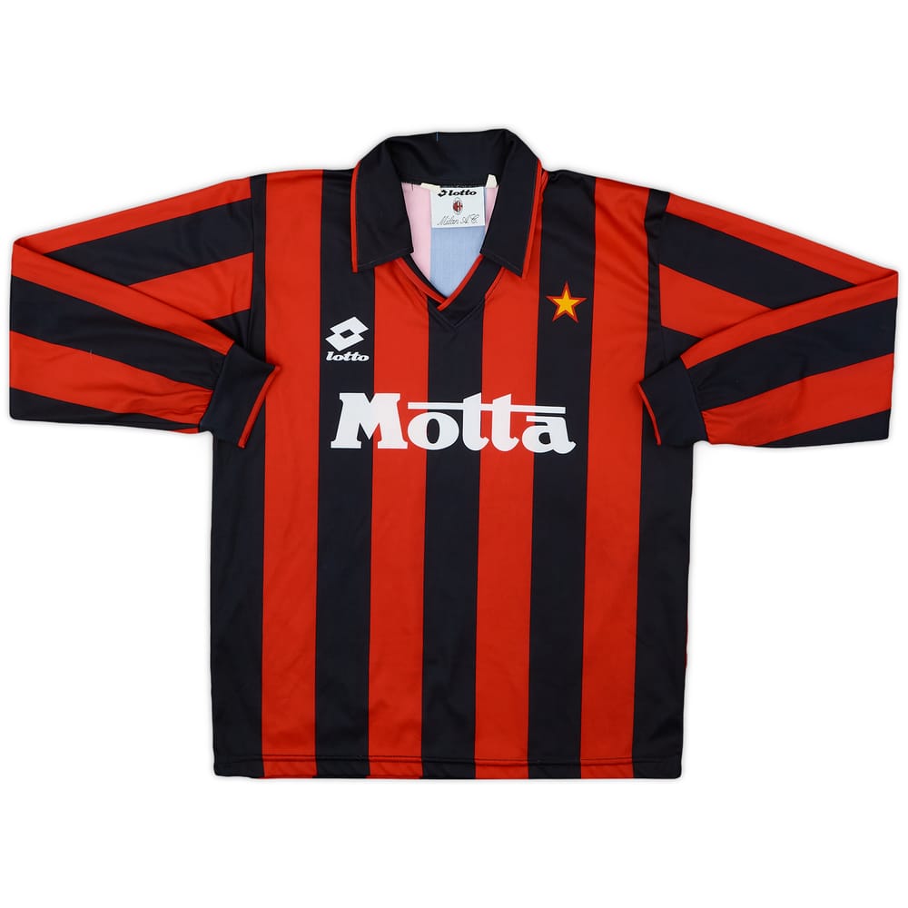 1993-94 AC Milan Home L/S Shirt - 9/10 - (XXL.Boys)