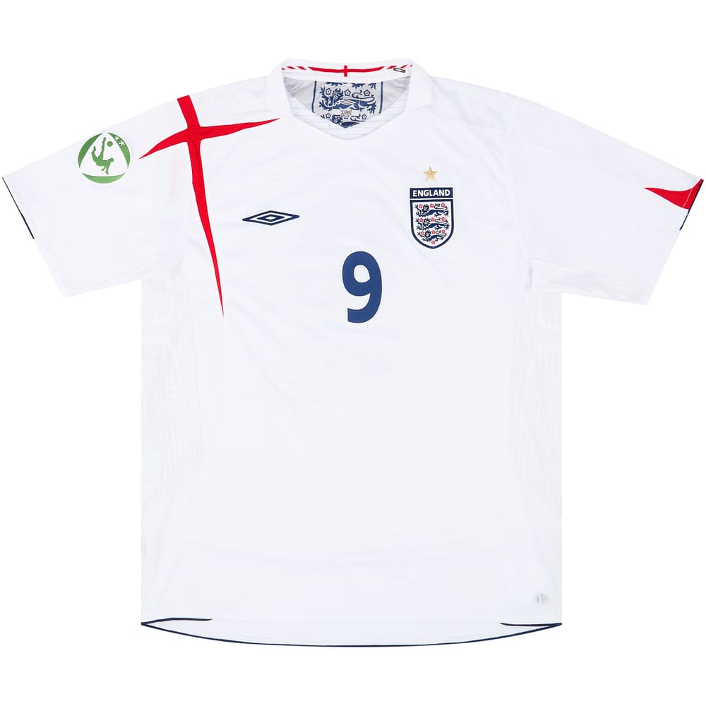 2005 England U-19 Match Issue European Championship Home Shirt #9 (Fryatt)