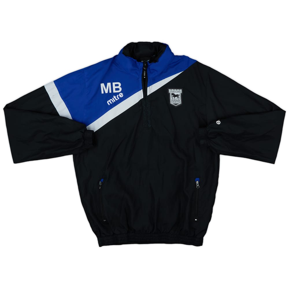 2008-09 Ipswich Mitre Staff Issue 1/4 Zip Drill Top MB - 6/10 - (L)
