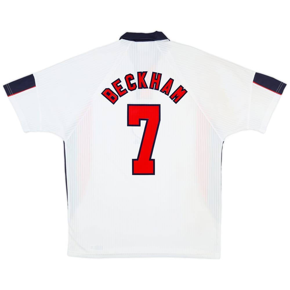 1997-99 England Home Shirt Beckham #7 - 8/10 - (XL)