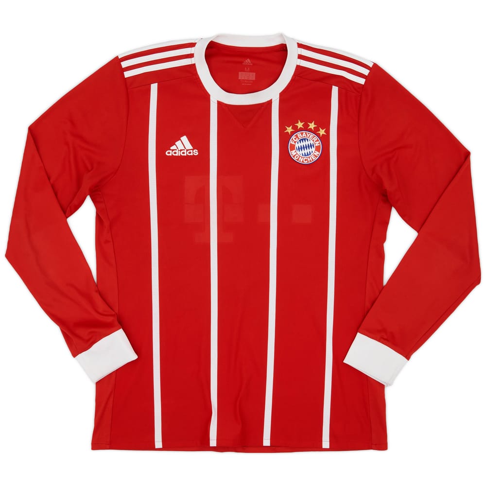 2017-18 Bayern Munich Home L/S Shirt - 4/10 - (M)
