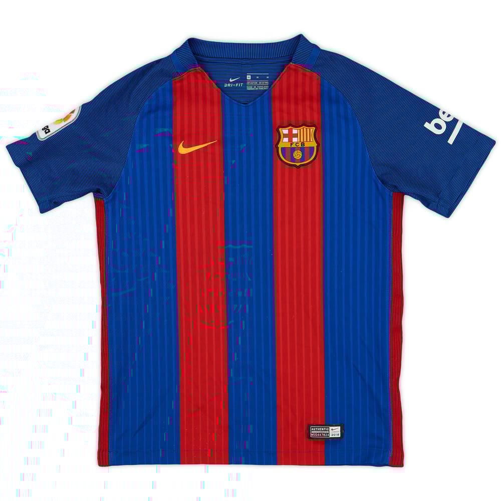 2016-17 Barcelona Home Shirt - 8/10 - (M.Boys)