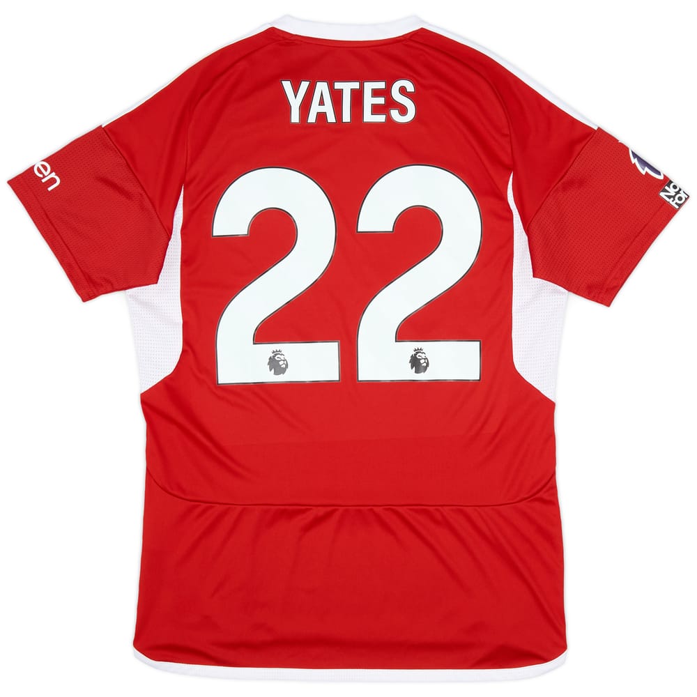 2023-24 Nottingham Forest Match Issue Home Shirt Yates #22