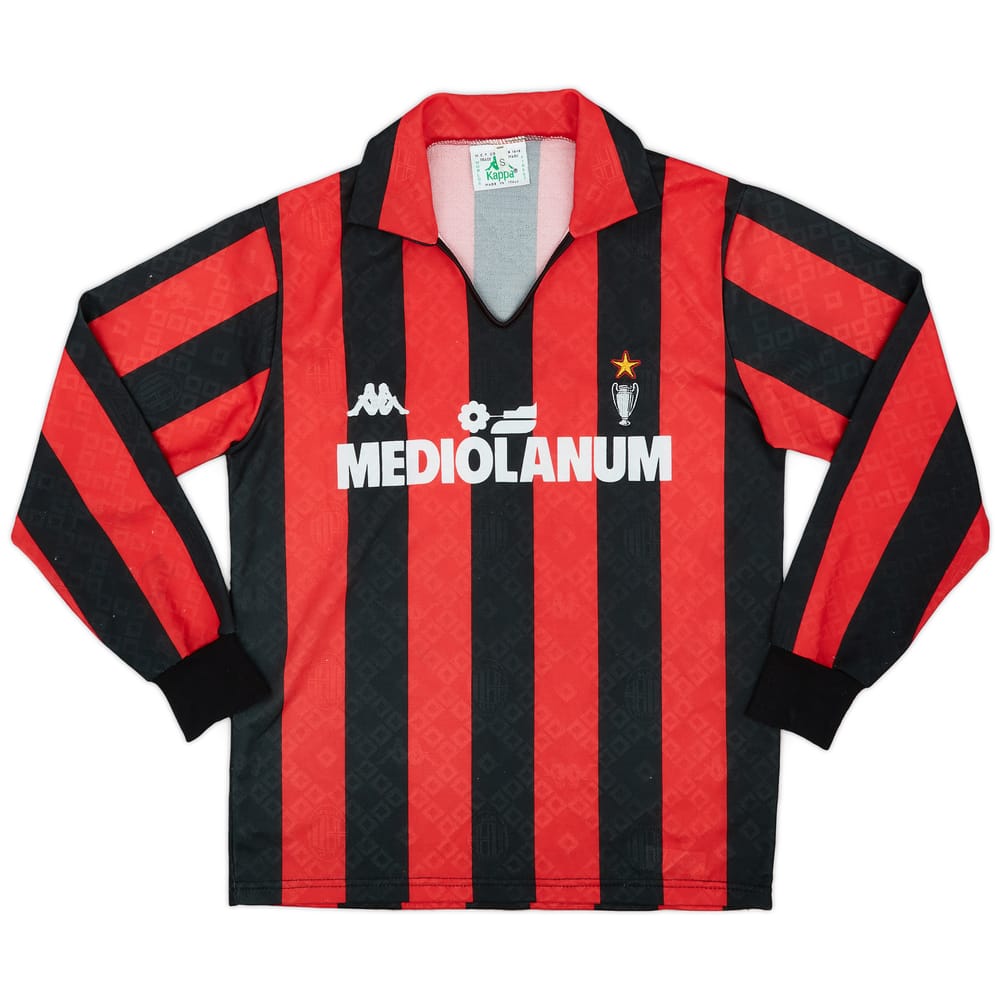 1988-89 AC Milan Home L/S Shirt - 5/10 - (S)