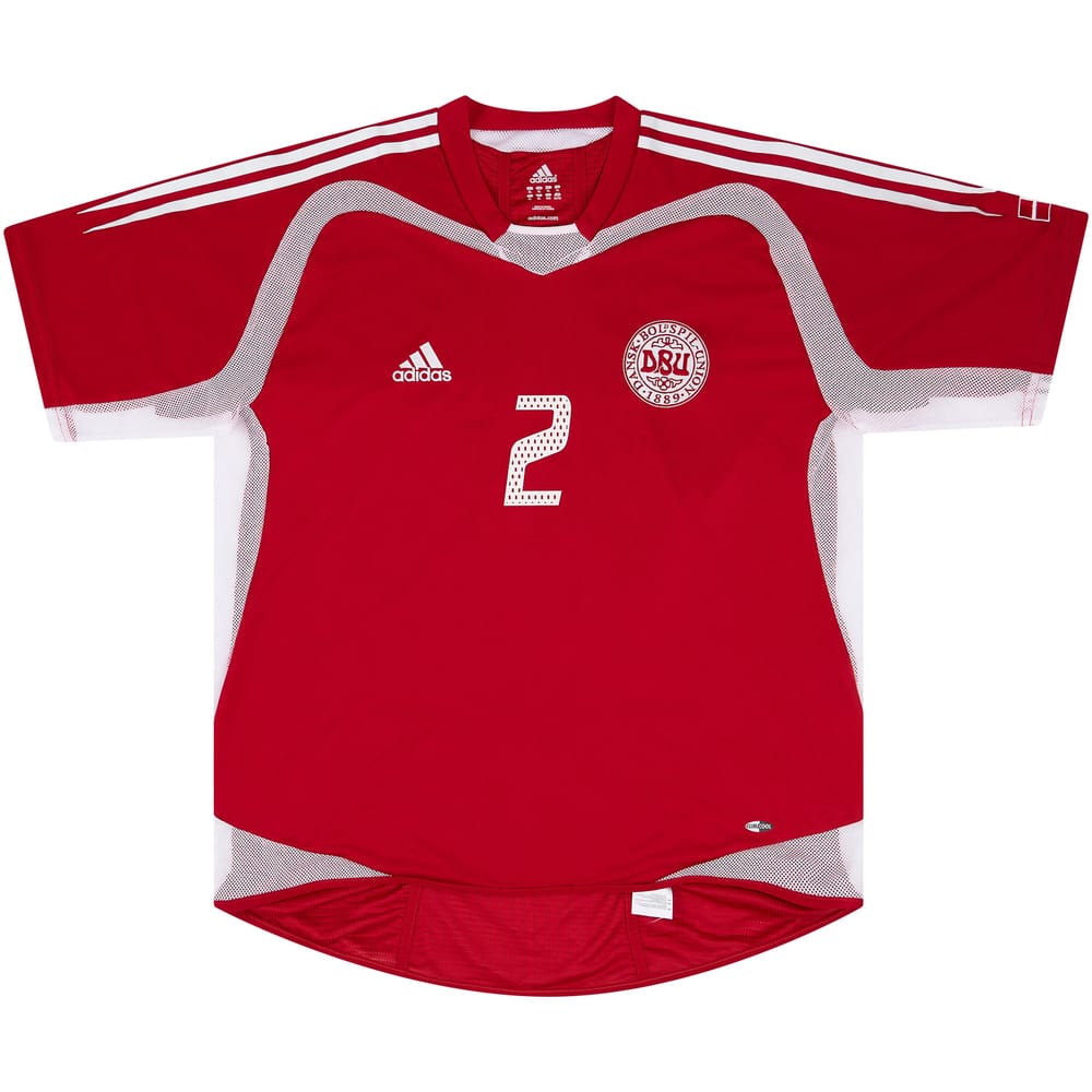 2004-05 Denmark Player Issue Home Shirt Sivebaek #2