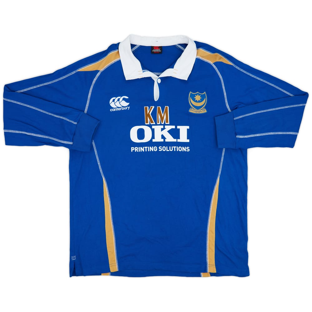 2008-09 Portsmouth Staff Issue Canterbury Polo L/S Shirt KM - 8/10 - (XXL)