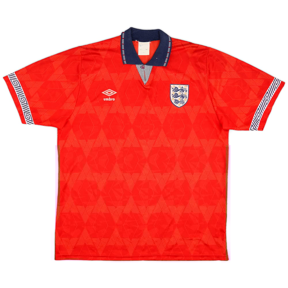 1990-93 England Away Shirt - 6/10 - (XL)