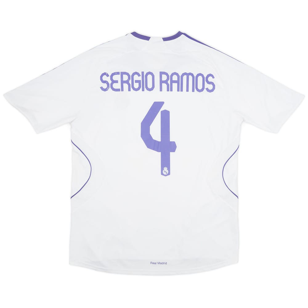 2007-08 Real Madrid Home Shirt Sergio Ramos #4 - 5/10 - (L)