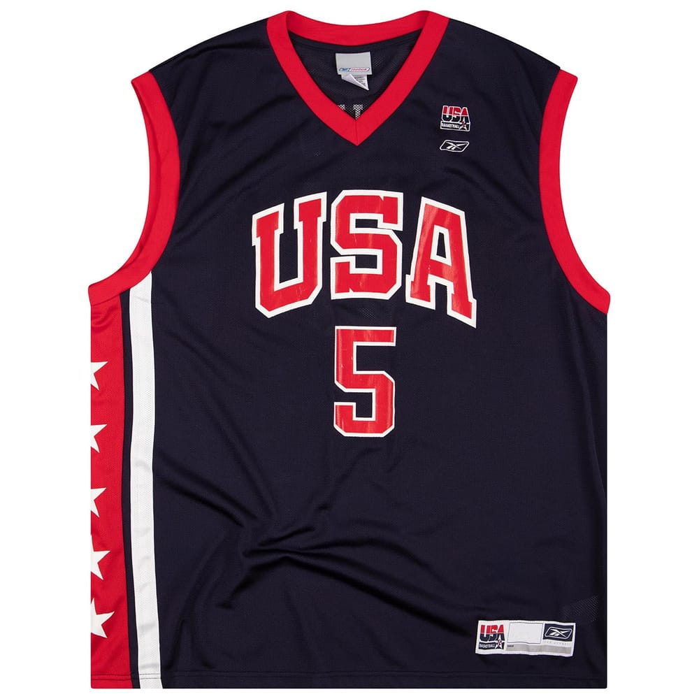 2002 USA Kidd #5 Reebok Jersey (Away) XXL