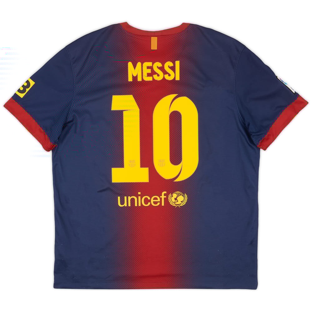 2012-13 Barcelona Home Shirt Messi #10 - 8/10 - (XL)