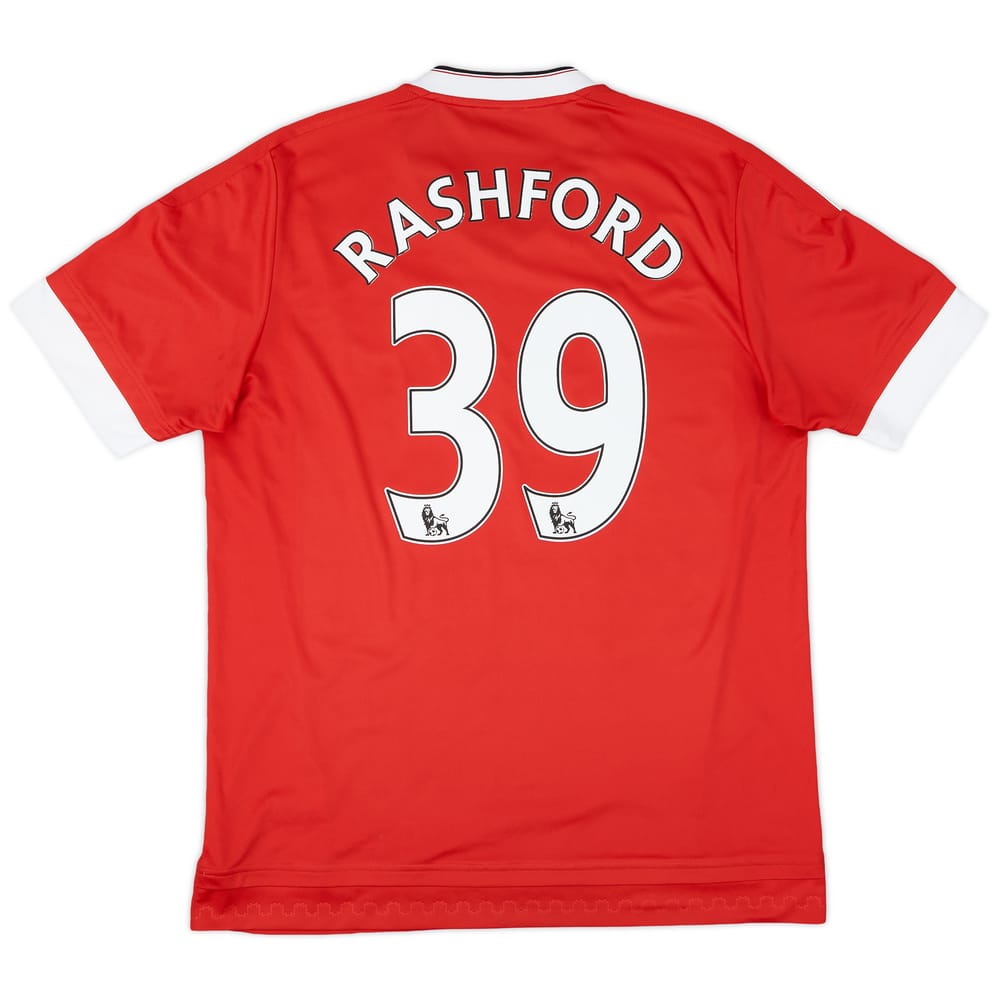 2015-16 Manchester United Home Shirt Rashford #39 - 7/10 - (L)