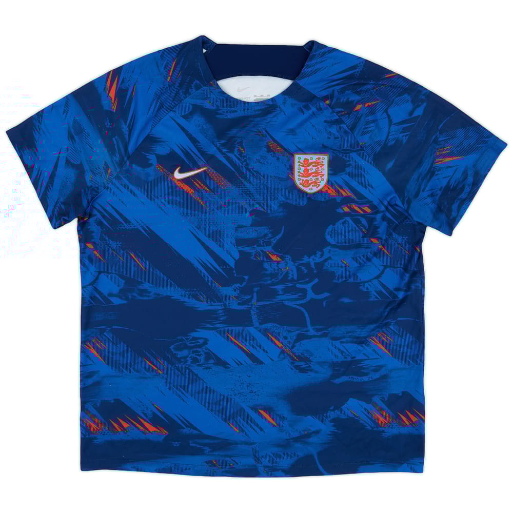 2022-23 England Nike Pre-Match Training Shirt - 8/10 - (XXL)