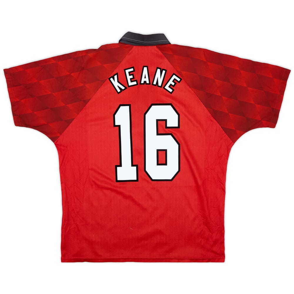 1996-98 Manchester United Home Shirt Keane #16 - 6/10 - (L)