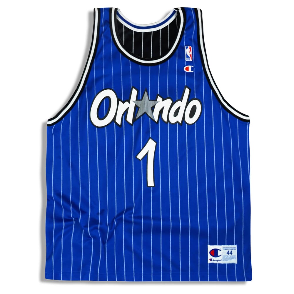 1995-98 Orlando Magic Hardaway #1 Champion Jersey (Reversible) L