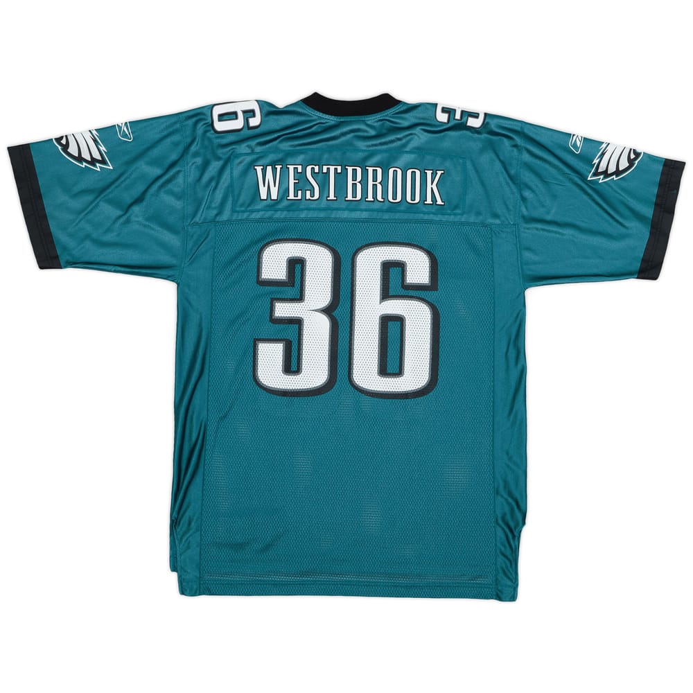 2007 Philadelphia Eagles Westbrook #36 Reebok On Field Home Jersey - 6/10 - (L)