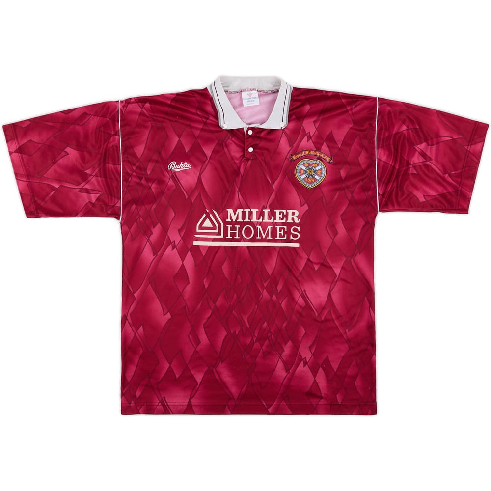 1990-91 Hearts Home Shirt - 8/10 - (M)