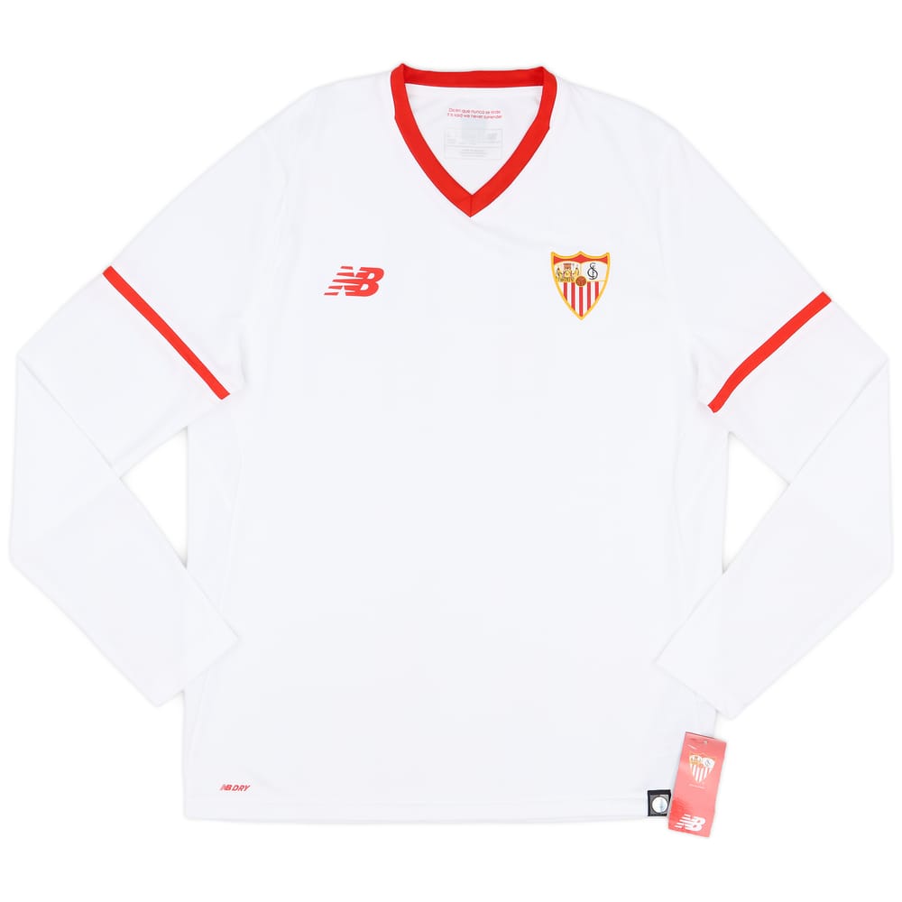 2017-18 Sevilla Home L/S Shirt (M)