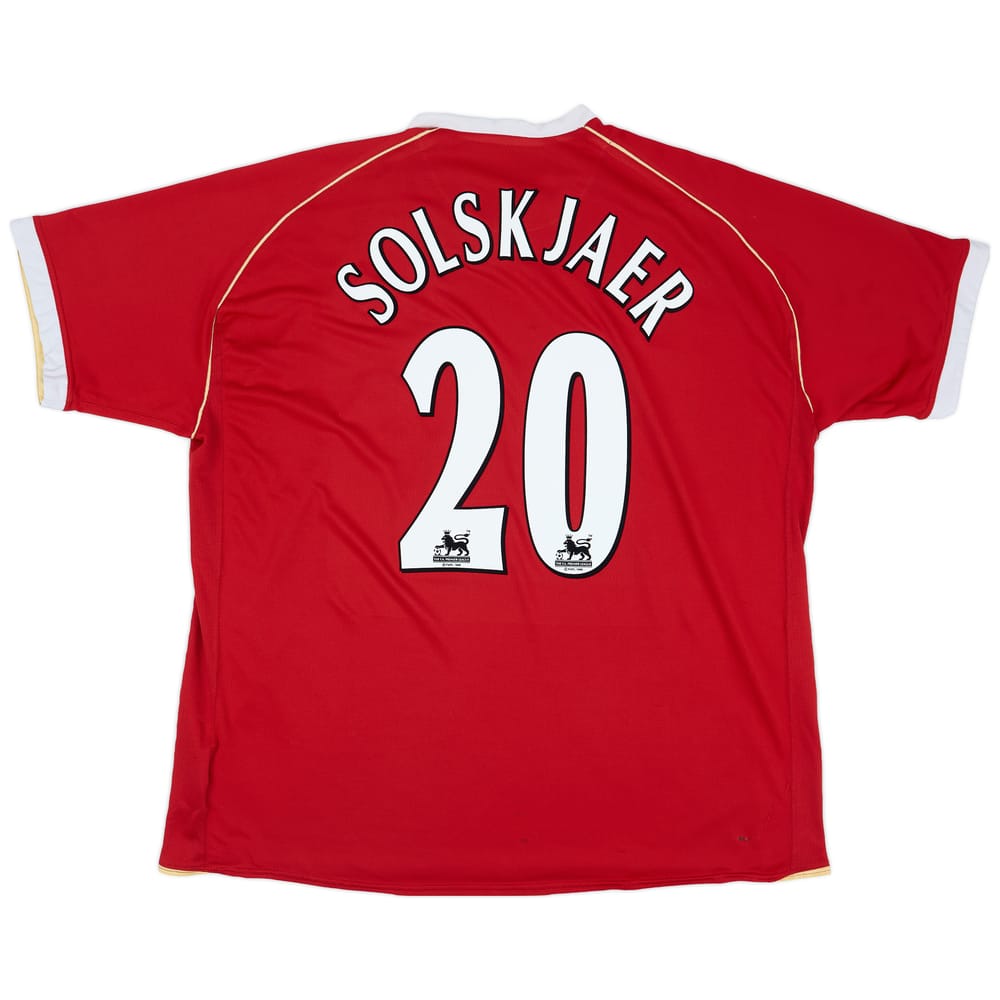 2006-07 Manchester United Home Shirt Solskjaer #20 - 6/10 - (3XL)