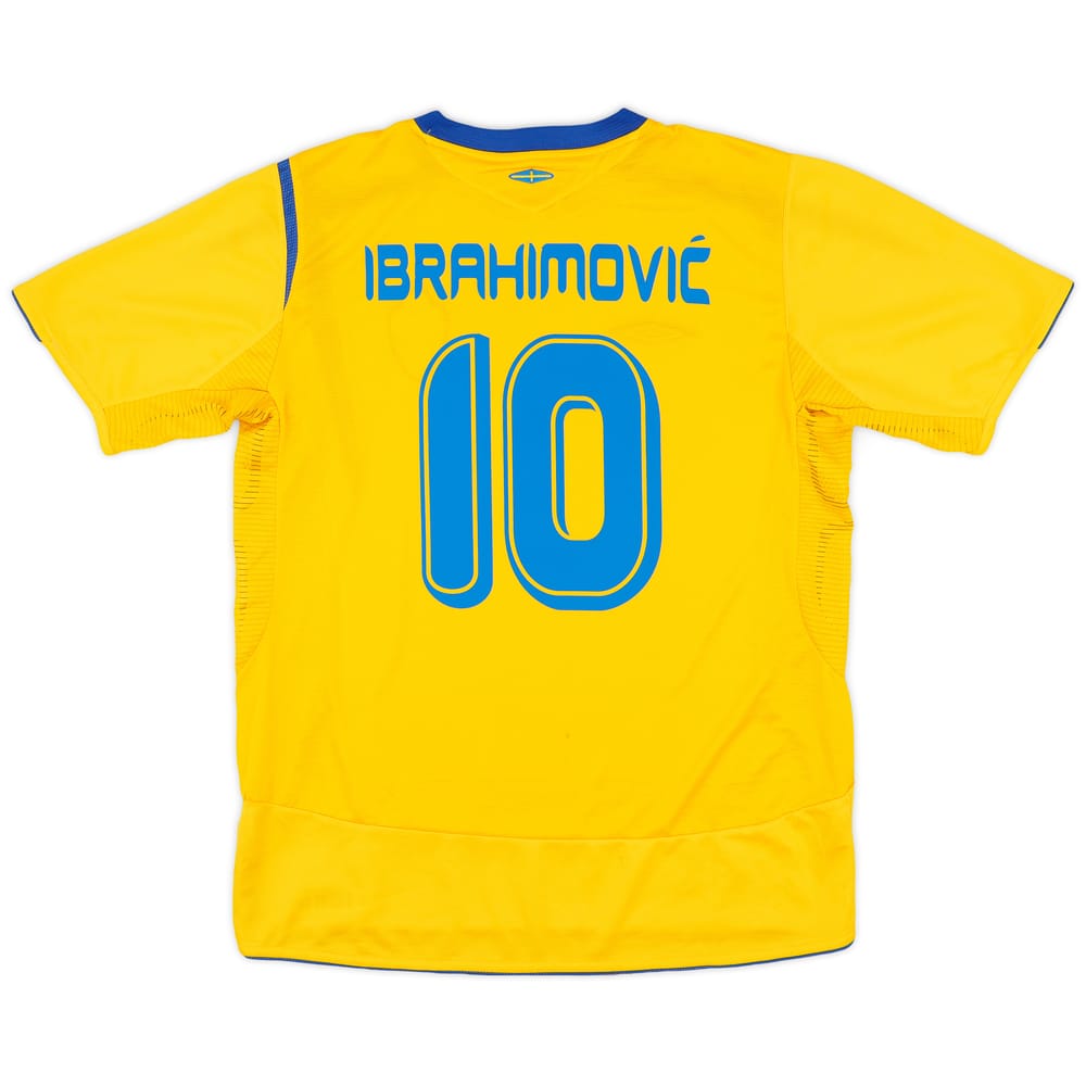 2005-06 Sweden Home Shirt Ibrahimovic #10 - 7/10 - (L)