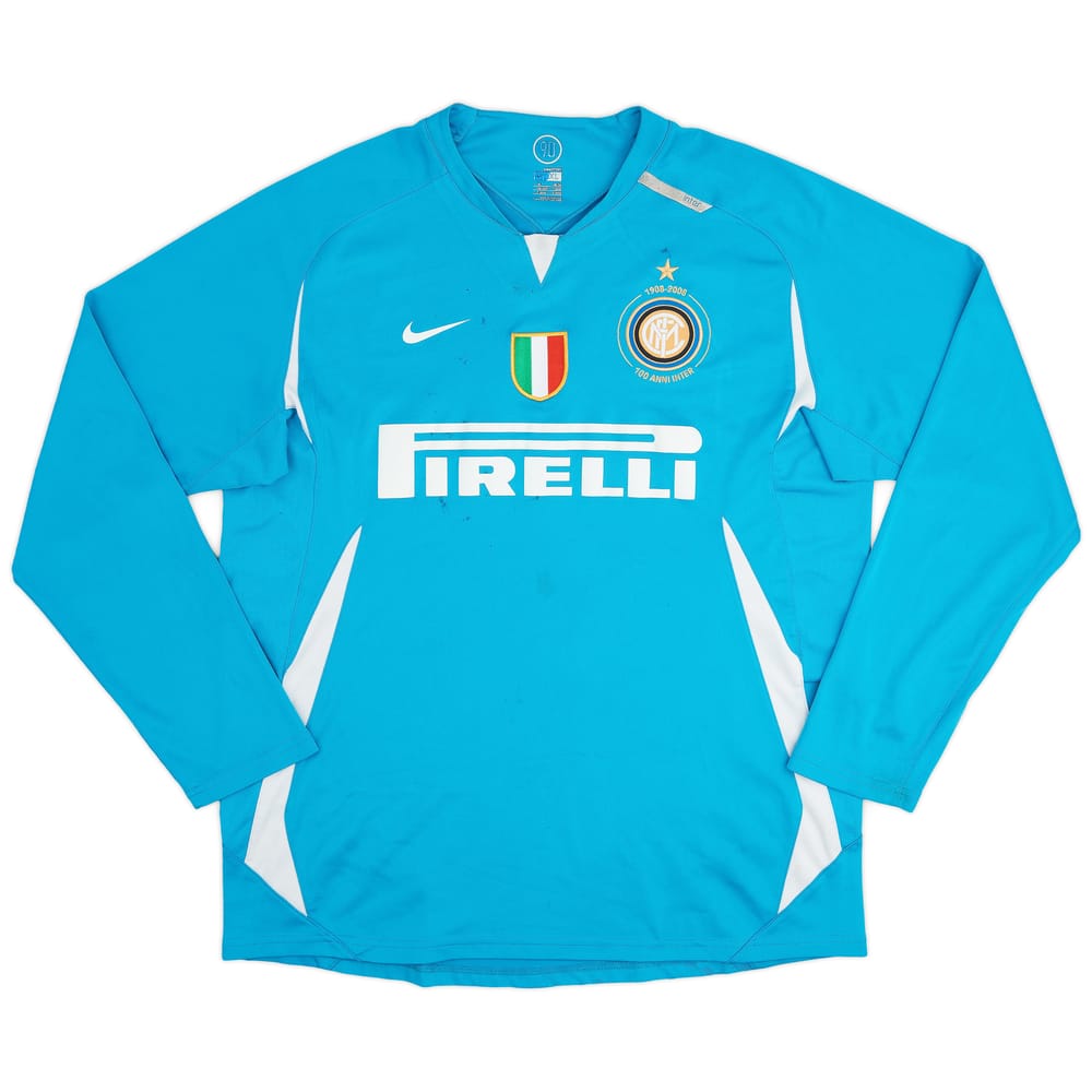 2007-08 Inter Milan Player Issue Nike L/S Training Shirt - 5/10 - (XL)