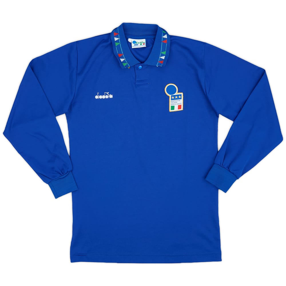 1992-93 Italy Home L/S Shirt - 9/10 - (L.Boys)