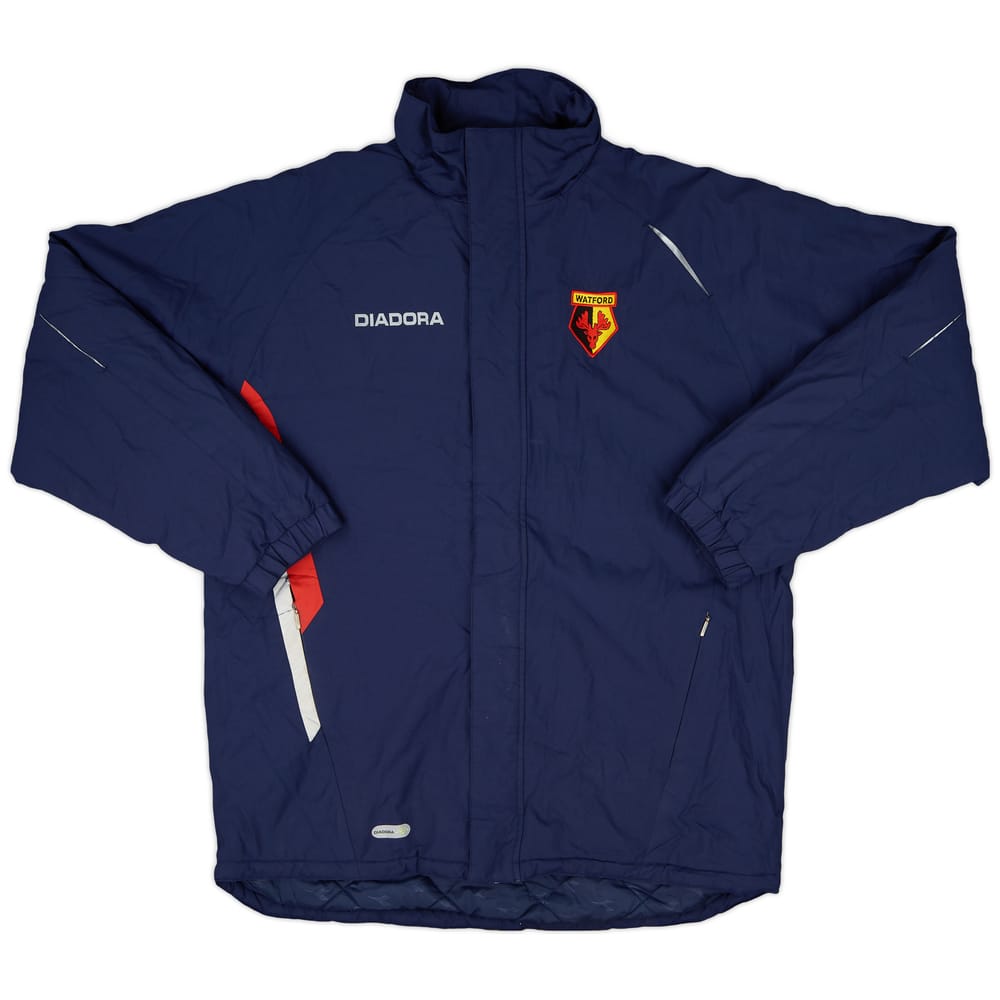 2005-06 Watford Diadora Hooded Padded Bench Coat - 5/10 - (L)