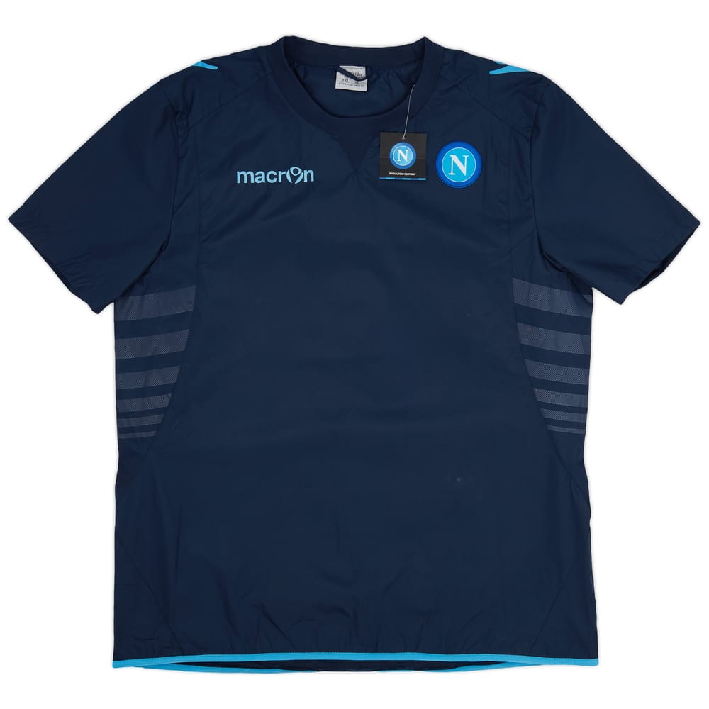 2013-14 Napoli Macron Waterproof Woven Training Shirt - 7/10 - (XXL)
