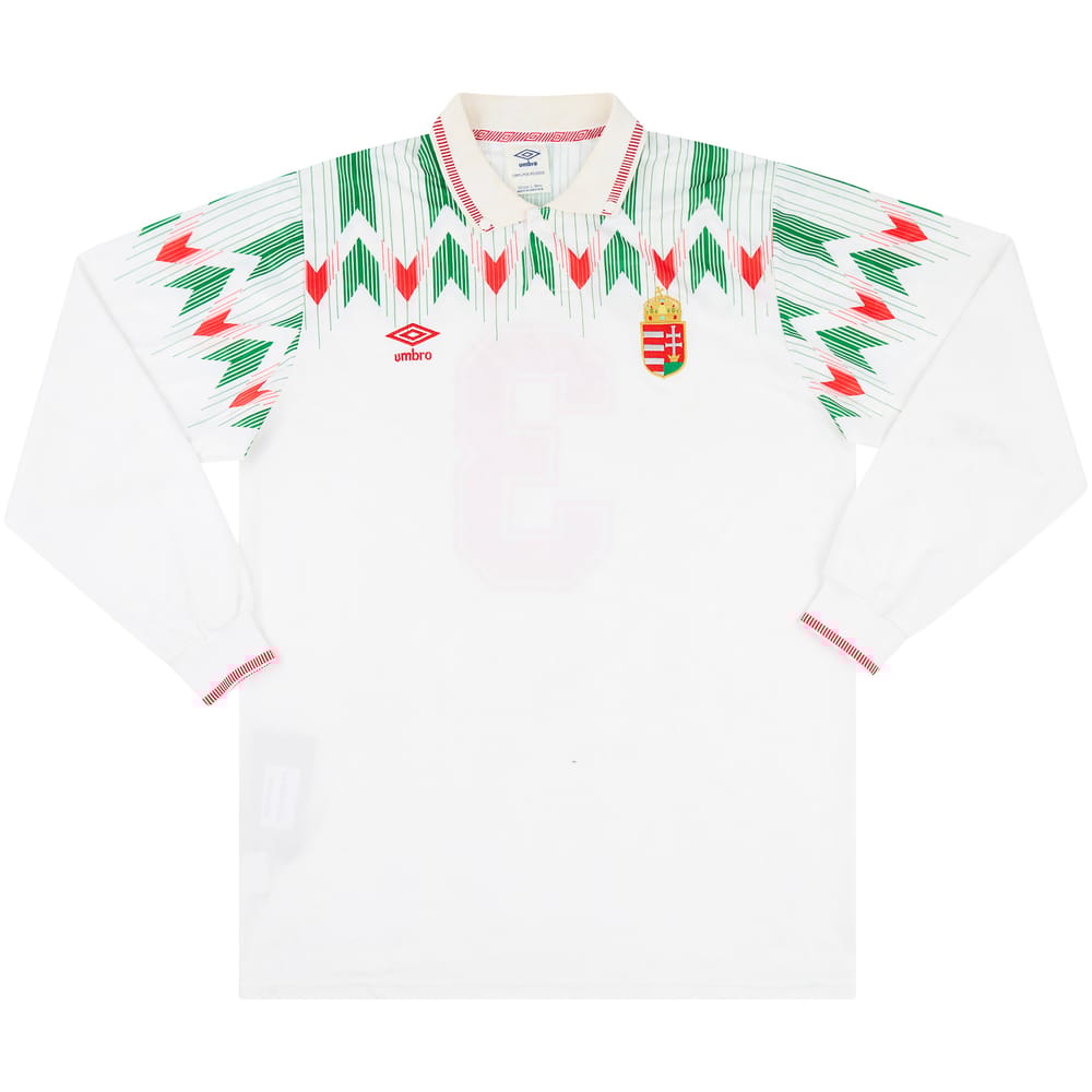 1993 Hungary Match Worn Away L/S Shirt #3 (Csabi) v Ireland