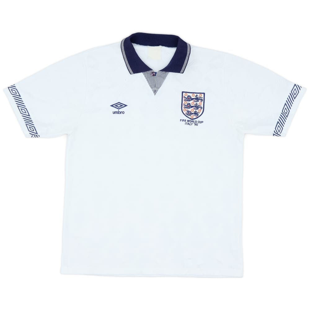 1990-92 England 'World Cup 1990' Home Shirt - 8/10 - (M)
