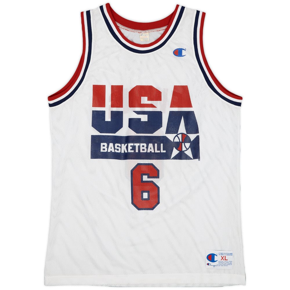 1992 USA Ewing #6 Champion Home Jersey - 9/10 - (XL)