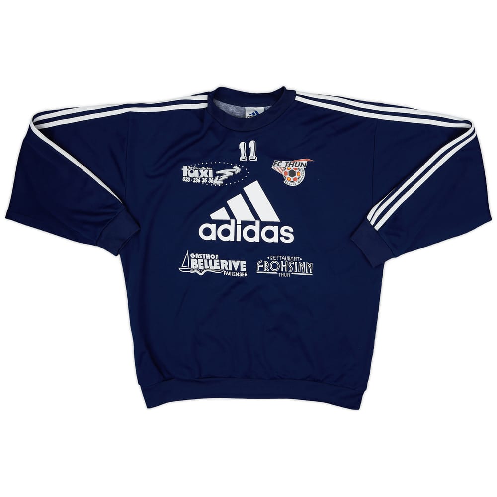 2000-01 FC Thun adidas Player Issue Sweat Top #11 - 6/10 - (L)