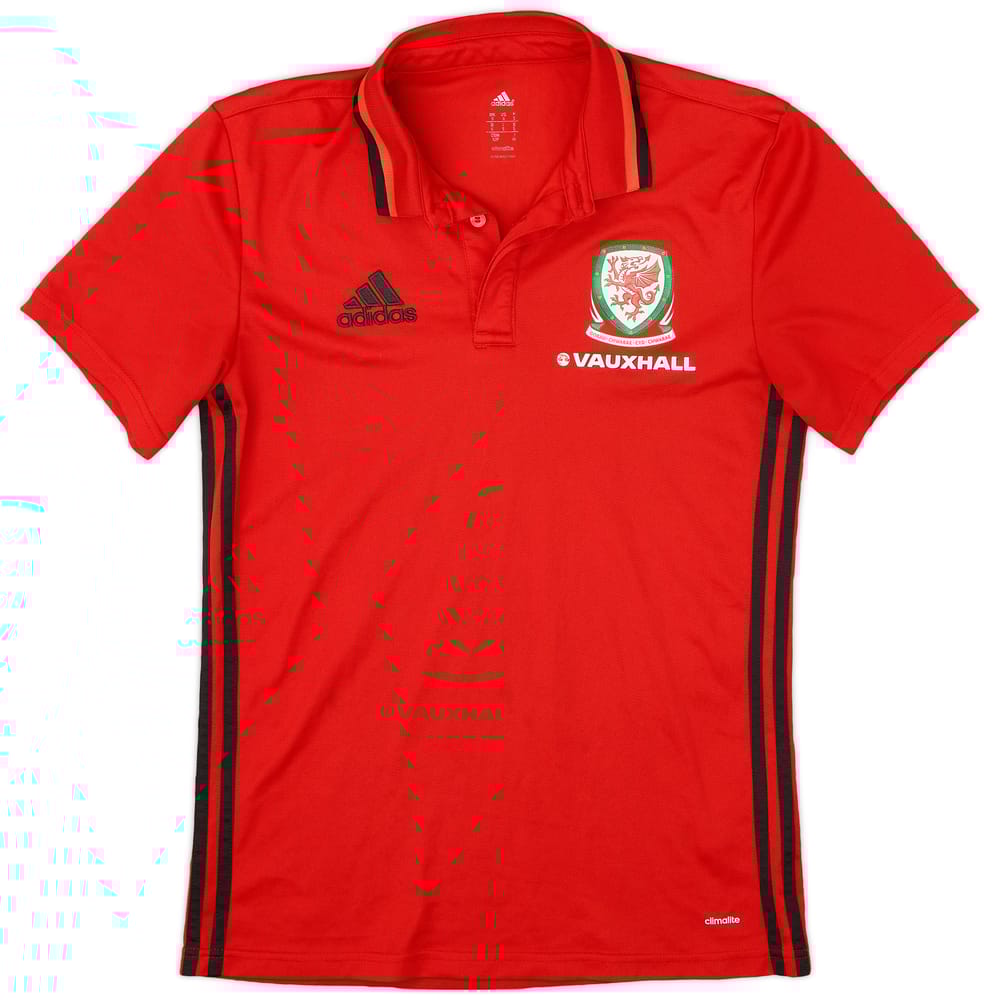 2015-16 Wales adidas Polo Shirt - 8/10 - (S)