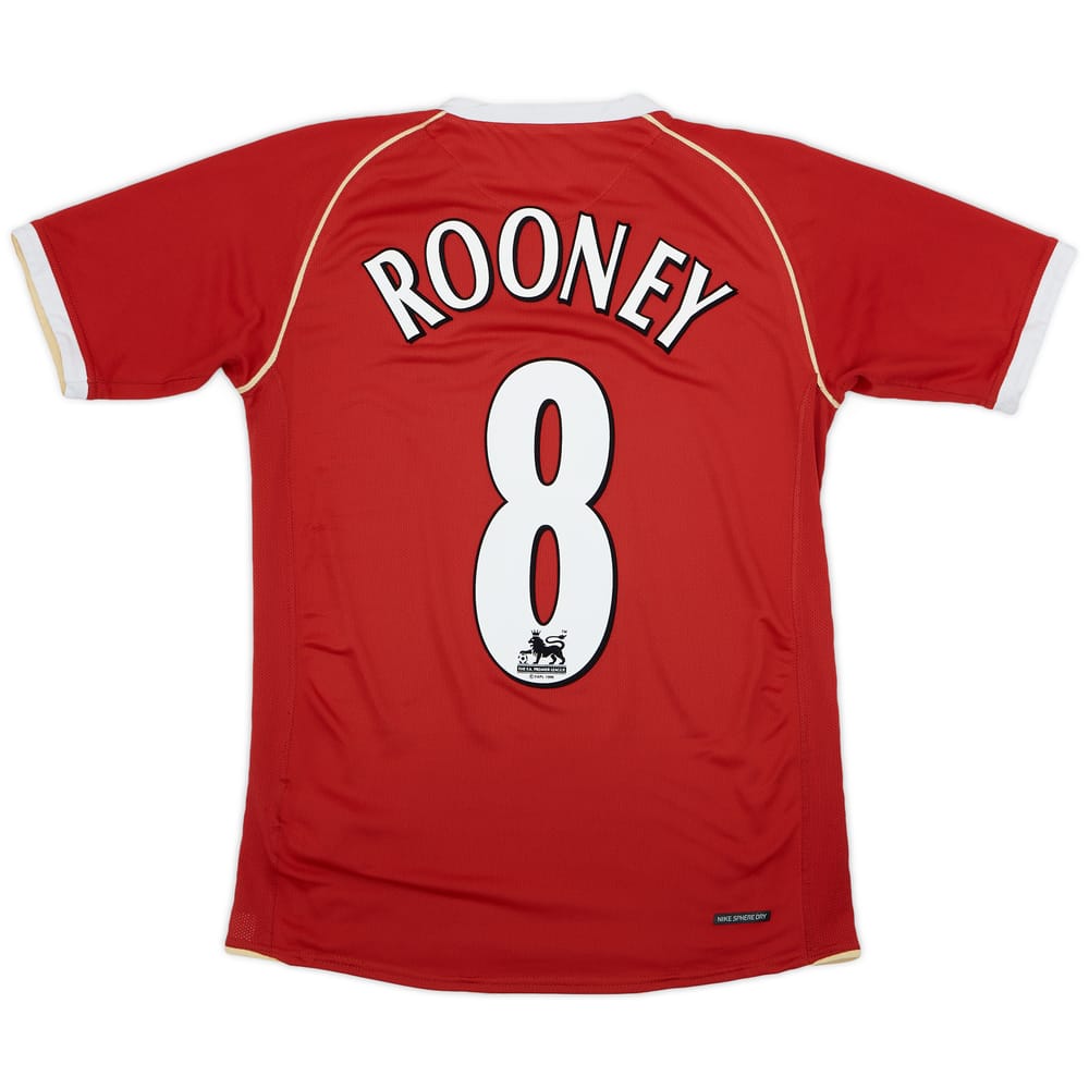 2006-07 Manchester United Home Shirt Rooney #8 - 7/10 - (XL.Boys)
