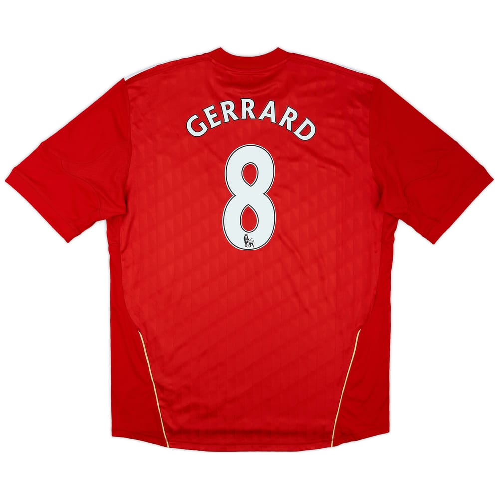 2010-12 Liverpool Home Shirt Gerrard #8 - 9/10 - (XXL)